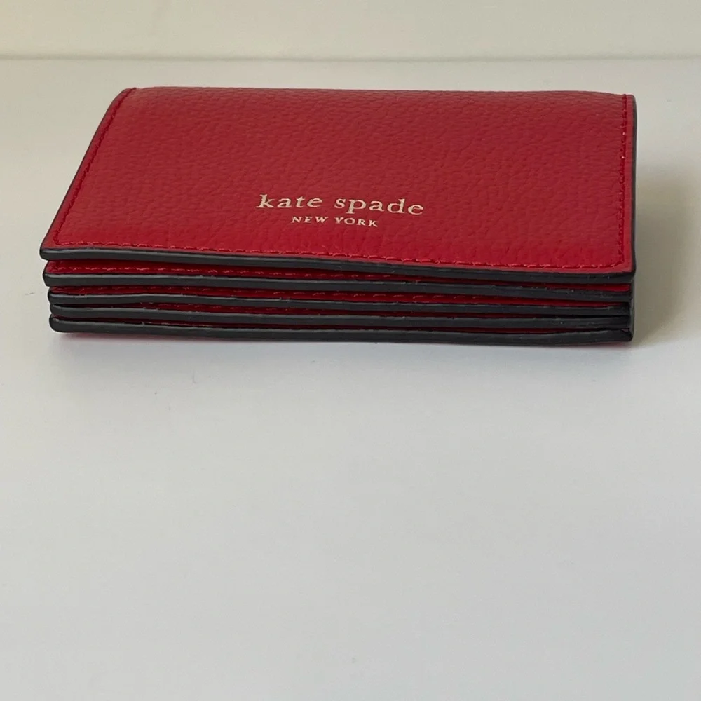 Kate Spade Outlet Red Accordion Card Holder